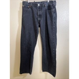 Vintage Levi 501 Jeans 2000's Denim Black Buttonfly Size 40x32‎